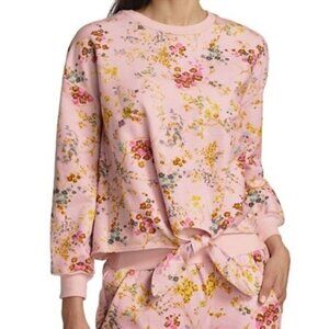 Cinq à Sept Sakura Floral Tie-Front Pullover Pink Size M